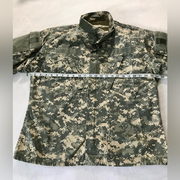 US Military Army Mens LS Full Zip Camo Cargo Combat Uniform Jacket Medium - Picture 9 of 9